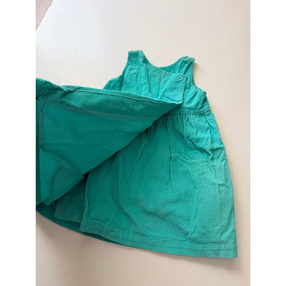Baby Boden Farm Pinnie Dress - Teal Corduroy - 18-24 Months - Picture 7 of 9